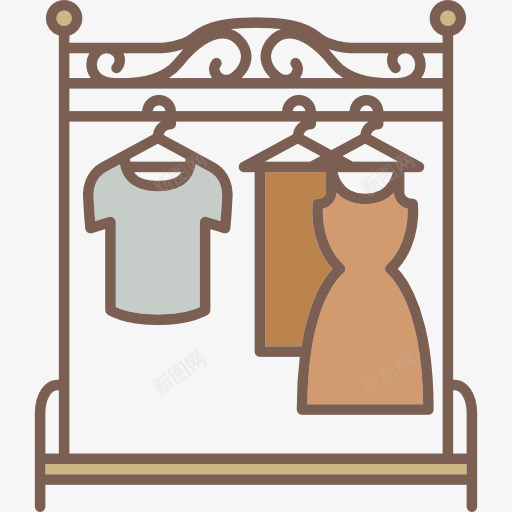 衣架图标png_新图网 https://ixintu.com 优雅 古董 家具 衣架