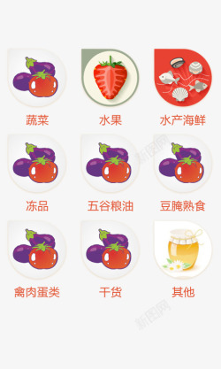 蔬菜水果图标蔬菜水果手机界面图标高清图片