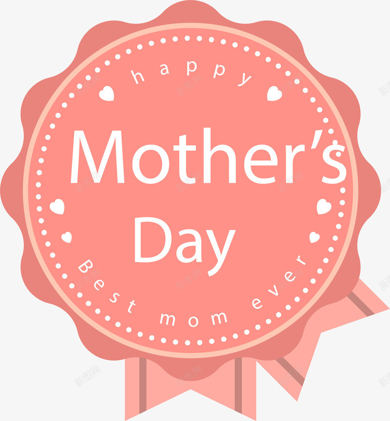 母亲节红色圆形标签png免抠素材_新图网 https://ixintu.com Day Happy Mothers 圆形标签 母亲节 红色标签 节日