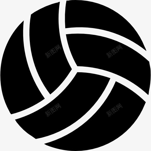 排球黑色球图标png_新图网 https://ixintu.com 山楂填 排球 球 球的运动 象征 运动 运动设备 黑色