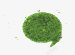 绿色气泡对话框素材