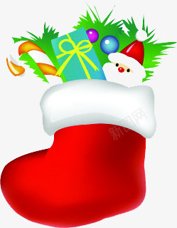 红色圣诞袜子装饰png免抠素材_新图网 https://ixintu.com 圣诞 红色 袜子 装饰