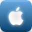 苹果标志优雅蓝网图标图标