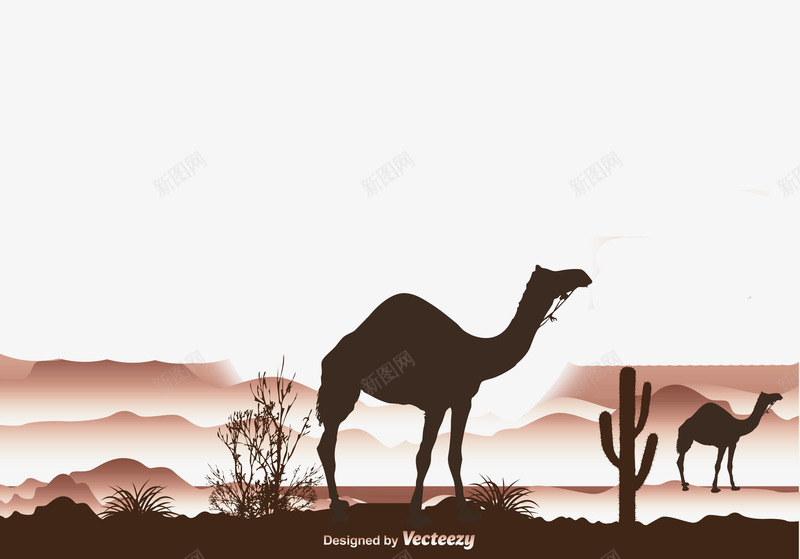 骆驼和枯树png免抠素材_新图网 https://ixintu.com 枯枝败叶 枯树 死树 沙漠 沙漠枯树 骆驼