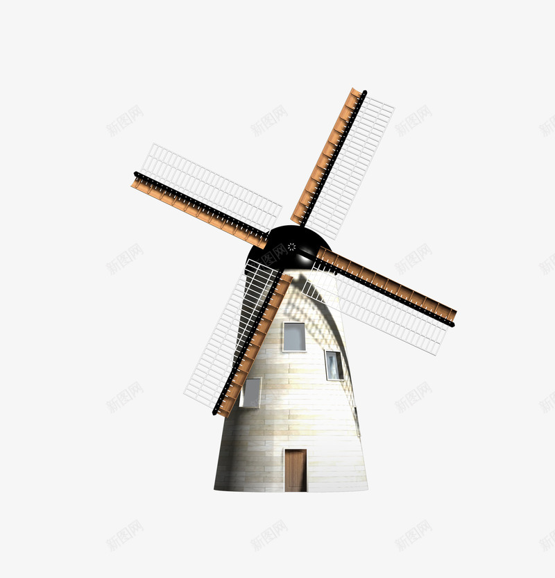 风车png免抠素材_新图网 https://ixintu.com 大风车 荷兰风车 风车