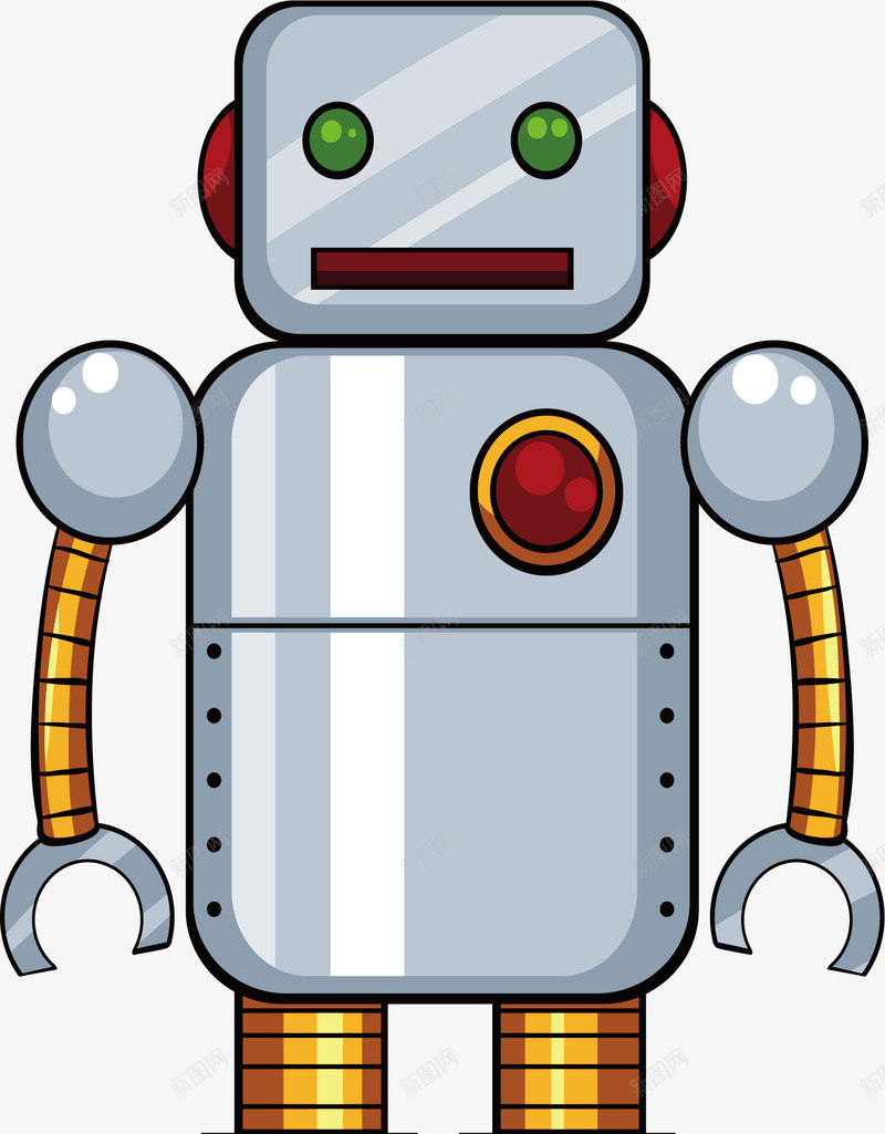 金属机器人png免抠素材_新图网 https://ixintu.com 人工智能 机器人 矢量素材 金属 高科技