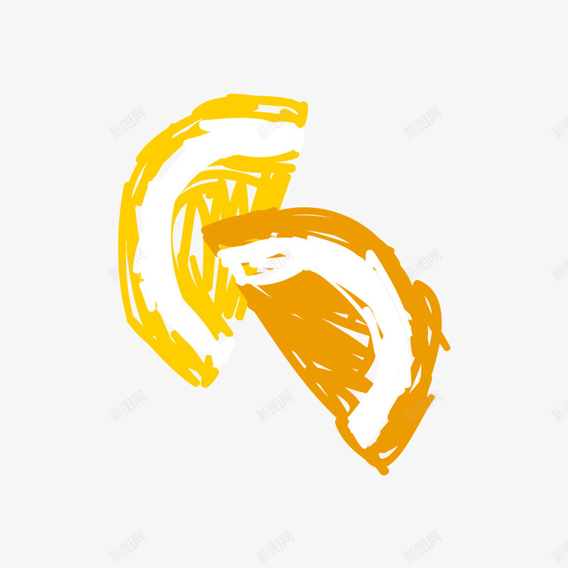手绘橙子psd免抠素材_新图网 https://ixintu.com 手绘 橙子 素材 金黄