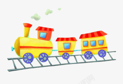 拉筒小黄车拉筒玩具火车高清图片