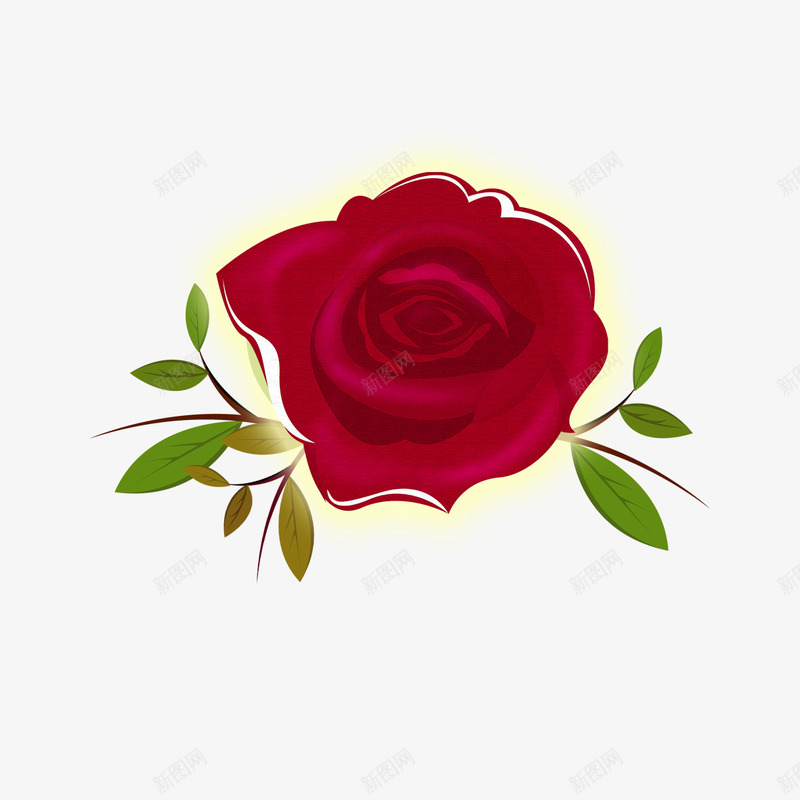 深红玫瑰花png免抠素材_新图网 https://ixintu.com 手绘 手绘玫瑰花 深红色 玫瑰花 花朵