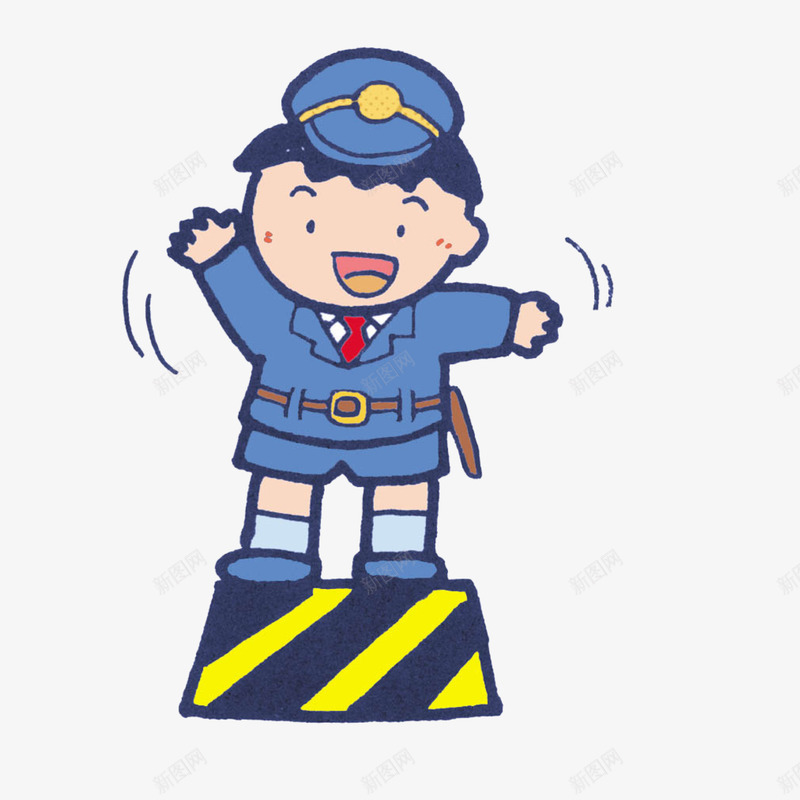 卡通交警人物png免抠素材_新图网 https://ixintu.com 义工 交警 人物设计 儿童 公益 卡通 手绘
