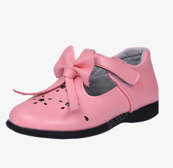 粉色蝴蝶结公主鞋素材
