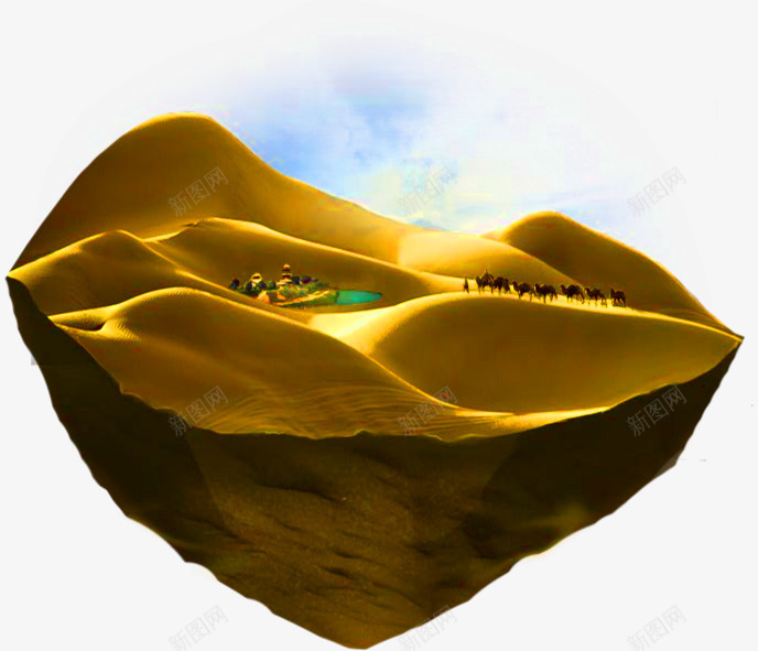 立体沙漠装饰图案png免抠素材_新图网 https://ixintu.com 免抠PNG 沙漠 立体 装饰图案