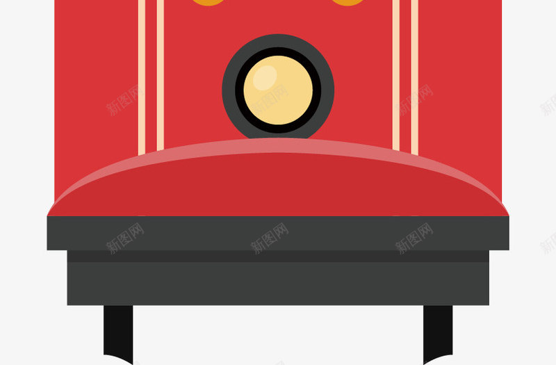 红色火车头png免抠素材_新图网 https://ixintu.com 卡通 手绘 火车 火车头 简图 红色的 蓝色的
