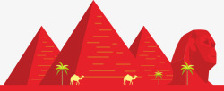 金字塔红色红色金字塔高清图片