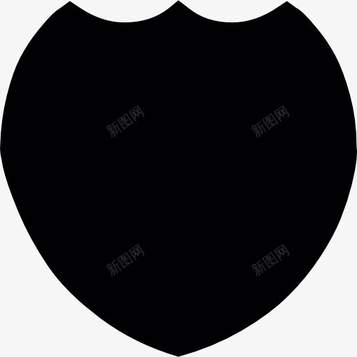 黑盾的轮廓图标png_新图网 https://ixintu.com 俱乐部 形状 盾 盾的剪影 象征