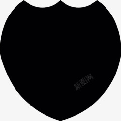 黑盾胡蜂黑盾的轮廓图标高清图片