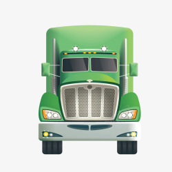 绿色火车头大头货车卡车矢量图高清图片