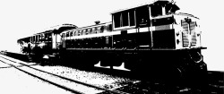 火车装饰画黑白插画老式火车图标高清图片
