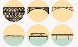 火车铁路水面上桥梁铁路图标高清图片