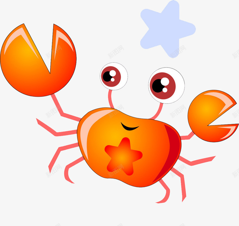 一只螃蟹png免抠素材_新图网 https://ixintu.com 卡通 巨蟹座 手绘 星座 简笔 红色的 螃蟹