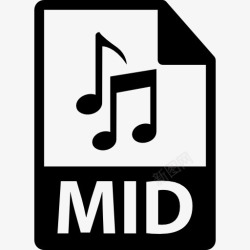 格式的音乐文件MID文件格式图标高清图片