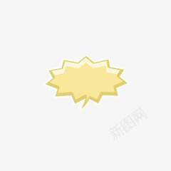对话框png免抠素材_新图网 https://ixintu.com 几何图形 对话框 黄色