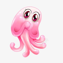 害羞的章鱼粉红色章鱼高清图片