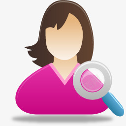女性用户的搜索图标图标