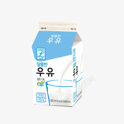 白蓝色包装韩式酸奶素材