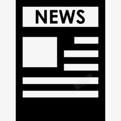 新闻报道的文本行报纸图标高清图片