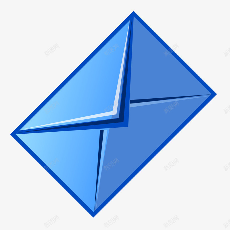 蓝色信封样式png免抠素材_新图网 https://ixintu.com 信封 图形 样式 蓝色