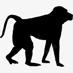 猴子轮廓猴形图标高清图片