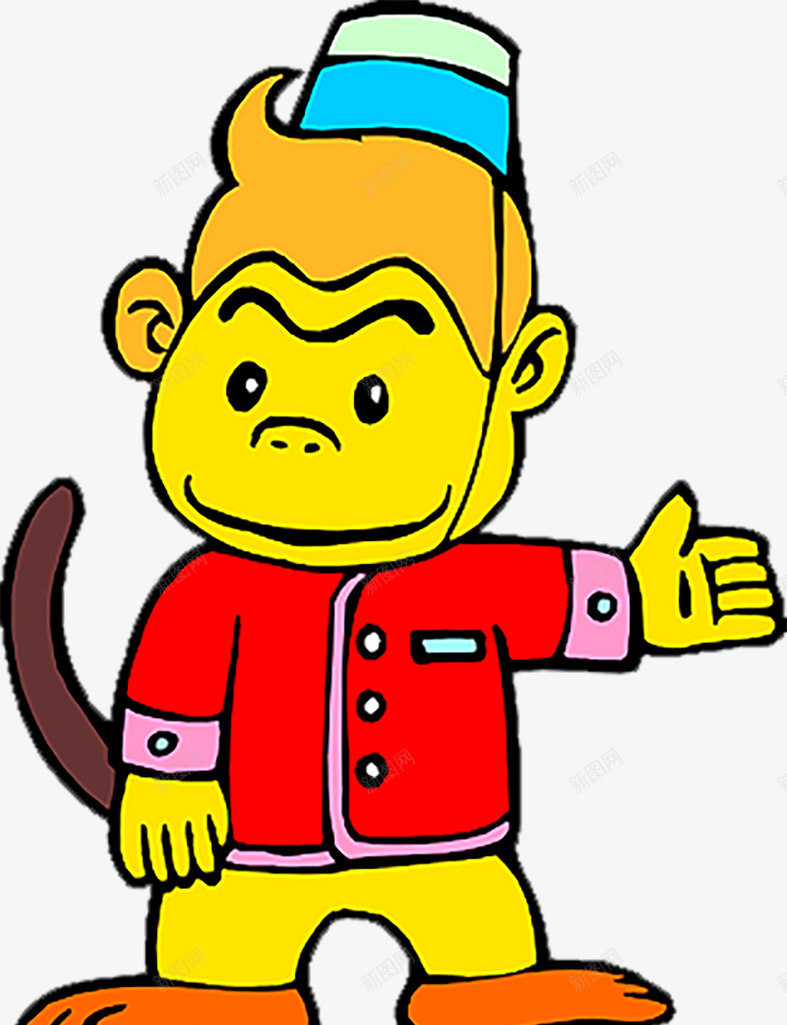 猴子卡通插画png免抠素材_新图网 https://ixintu.com 卡通 插画 猴子 素材