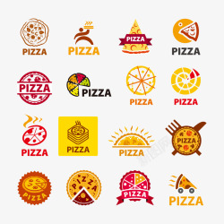 pizza标签披萨集合LOGO标志图标高清图片