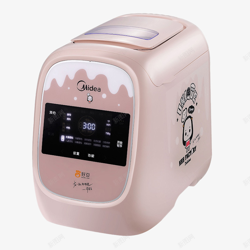 美的粉色智能操纵面包机png免抠素材_新图网 https://ixintu.com 产品实物 智能操纵 粉色 美的 面包机