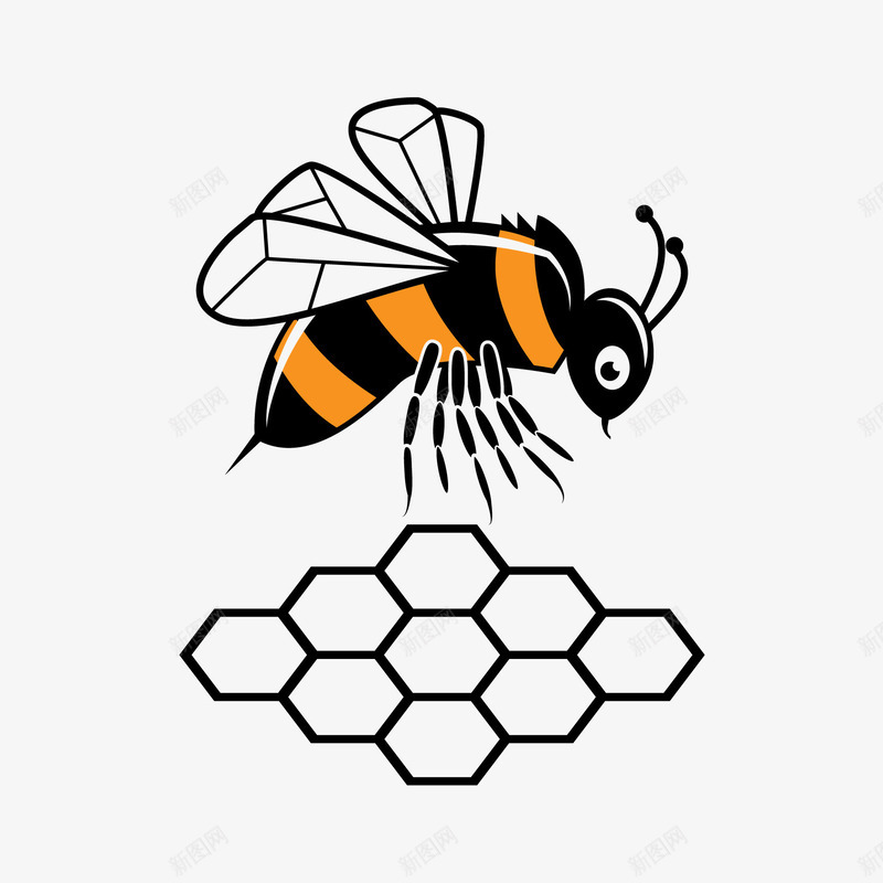 蜂巢蜜蜂png免抠素材_新图网 https://ixintu.com 蜂巢 蜂窝 蜜蜂 马蜂