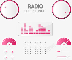 调音台界面设计粉色录音机界面高清图片