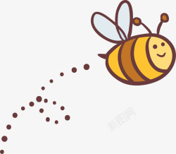 黄色卡通蜜蜂装饰图案素材