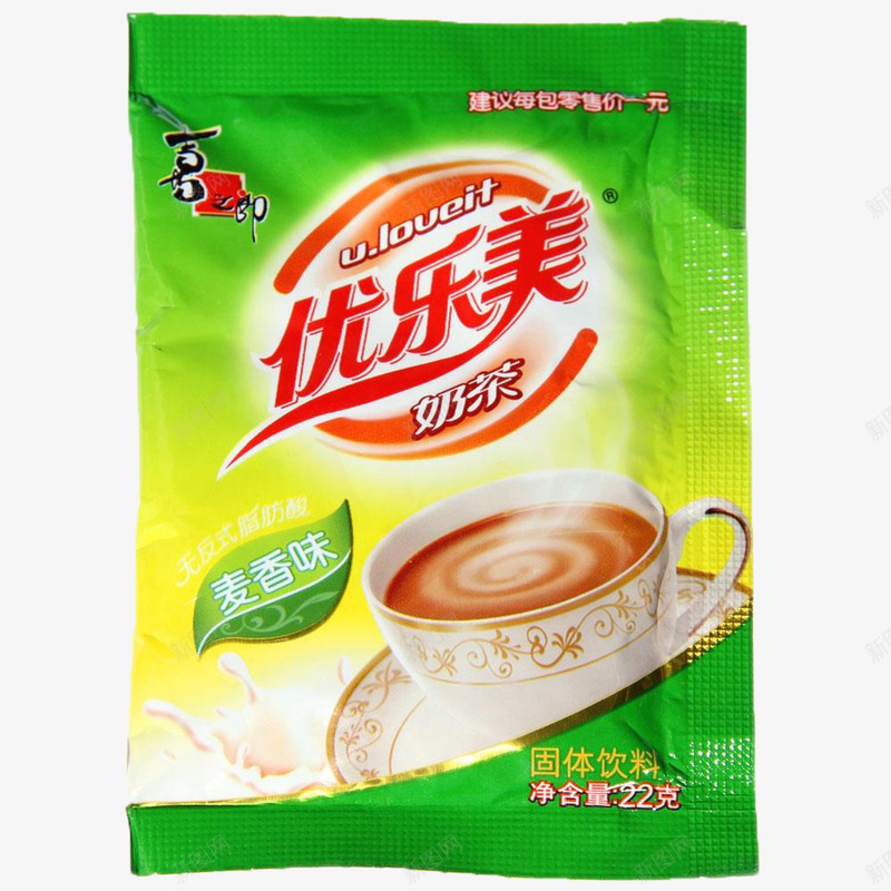 袋装麦香味优乐美奶茶png免抠素材_新图网 https://ixintu.com 产品实物 优乐美系列 固体奶茶 奶茶 麦香味