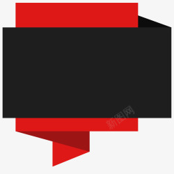 红色四边形红色创意对话框高清图片