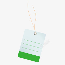 绿色吊牌挂牌工作牌矢量图素材
