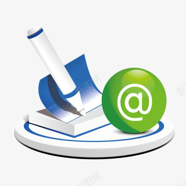 网络与笔图标图标