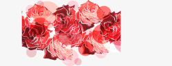 卡通手绘唯美红色玫瑰花花捧素材