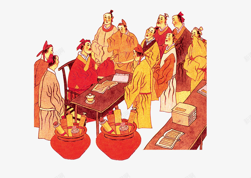 古代人物png免抠素材_新图网 https://ixintu.com 中国风 书画 人物 古代 古画 酒 饮酒