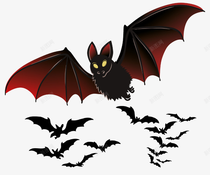 万圣节蝙蝠psd免抠素材_新图网 https://ixintu.com 万圣节 卡通 怪兽 恐怖 恐怖聚会 整蛊 派对 蝙蝠 装扮