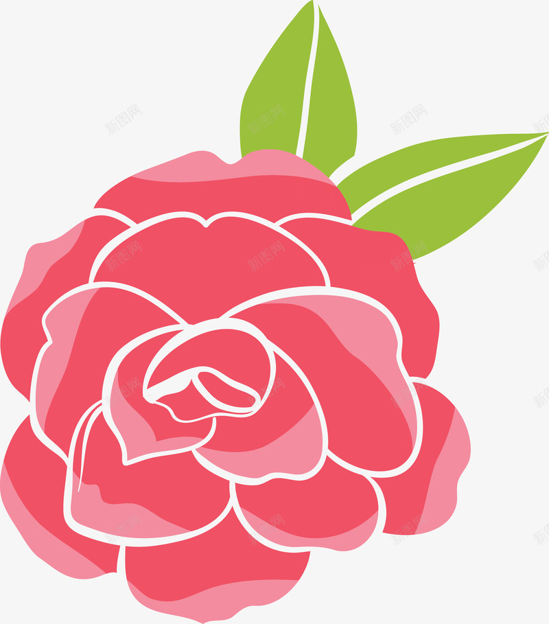 红色简易玫瑰花png免抠素材_新图网 https://ixintu.com 卡通玫瑰 玫瑰 玫瑰简笔 玫瑰花 矢量玫瑰 简笔画玫瑰 红玫瑰 花