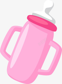 简约粉色奶瓶素材