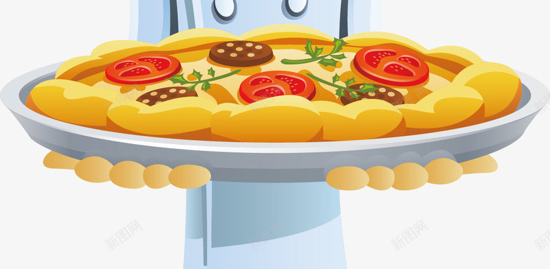 送披萨的厨师矢量图ai免抠素材_新图网 https://ixintu.com 厨师 披萨 餐厅 矢量图