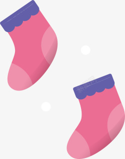 粉色的小袜子矢量图素材