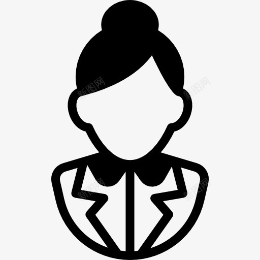 优雅的女人与Bun图标png_新图网 https://ixintu.com 人 女性用户 用户的头像 用户配置文件